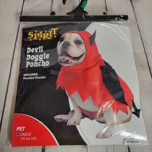Devil Doggie Hooded Poncho Halloween Costume Large Spirit Halloween